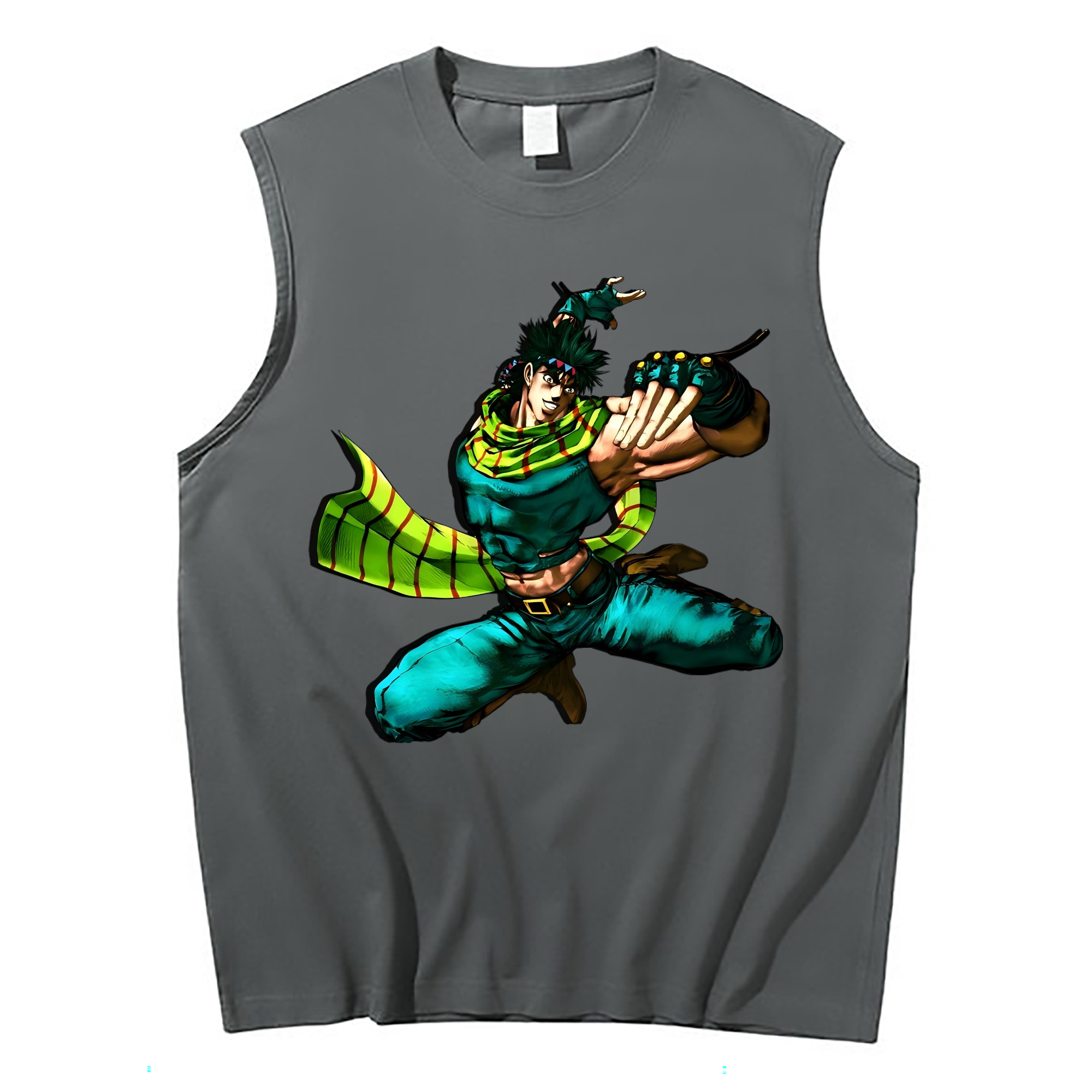 （画像用） ジョジョの奇妙な冒険 ジョセフ?ジョースター JoJo's Bizarre Adventure Joseph Joestar コットン100％タンクトップ（フロントプリント）